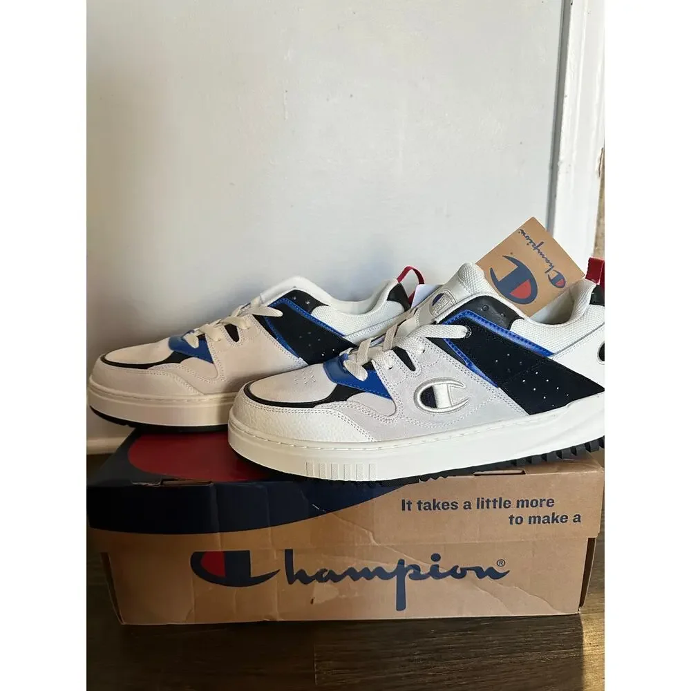 CHAMPION MENS 12 Chalk Black Fifty94 Dial Up Low Sneakers Lace Up P1-100 sz 12